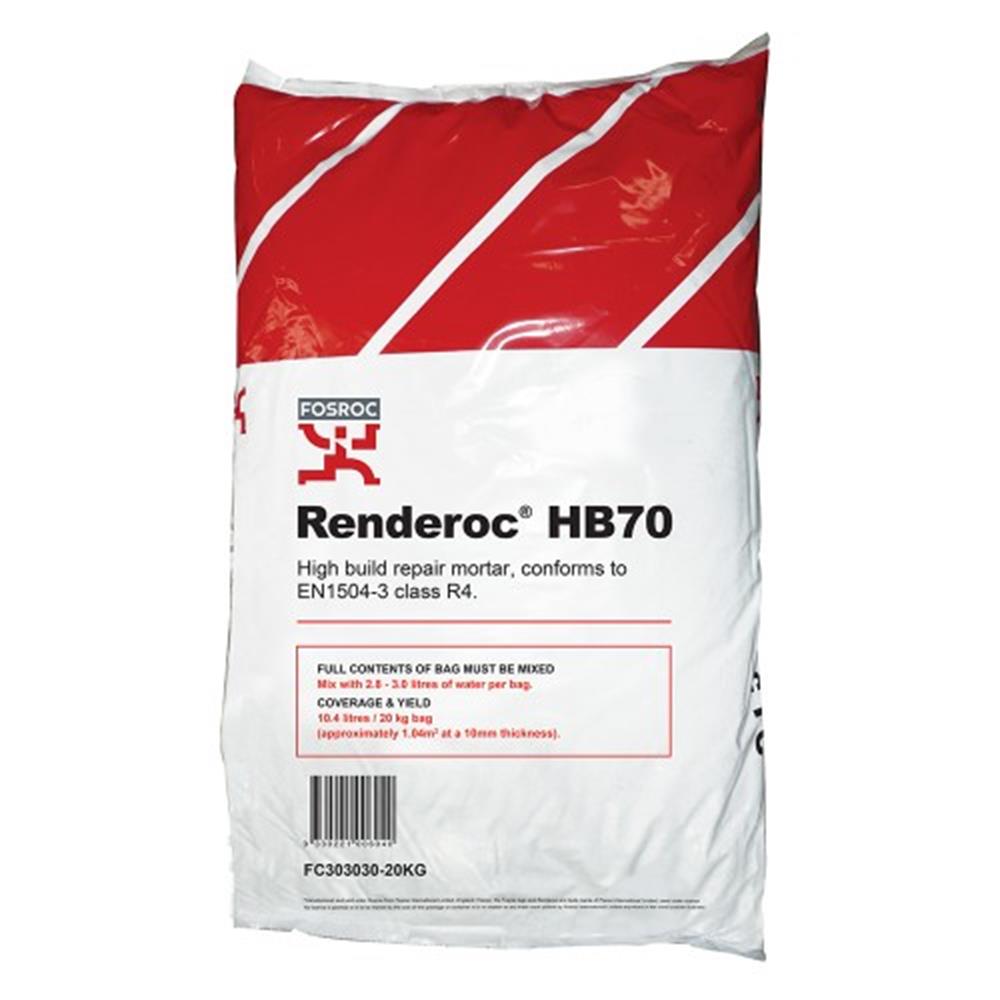 412NFG equ Renderoc HB70 High build repair mortar