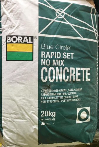 Boral RAPIDSET CONCRETE NO MIX 20 KG BAG BORAL