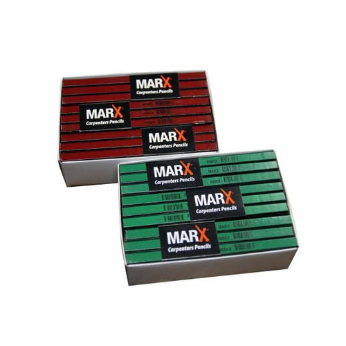 MARX CARPENTERS PENCILS MEDIUM - RED - 72 PER BOX